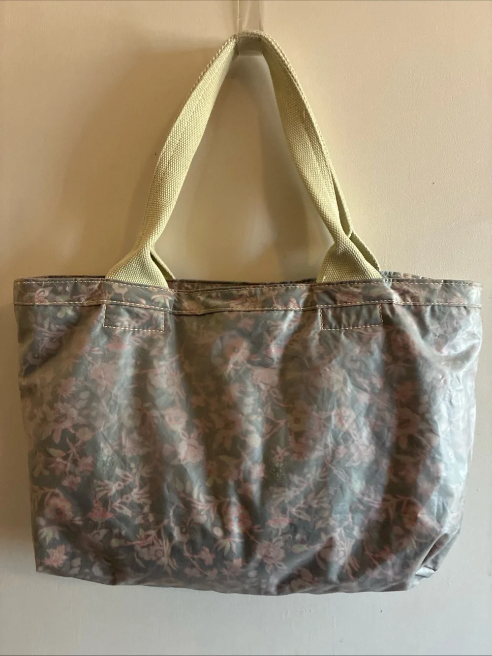 Marc by Marc Jacobs Pink Floral Canvas Tote with Cream Handles